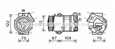 AVA QUALITY COOLING ftk408 -  Компрессор, кондиционер